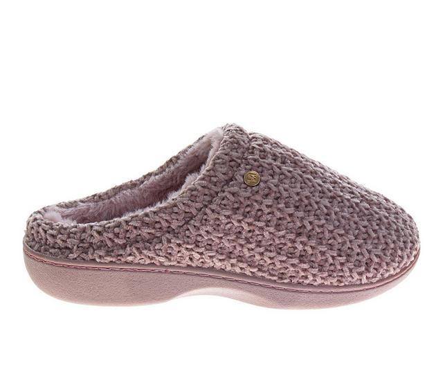 Badgley Mischka Knit Mule Slippers in Pink color