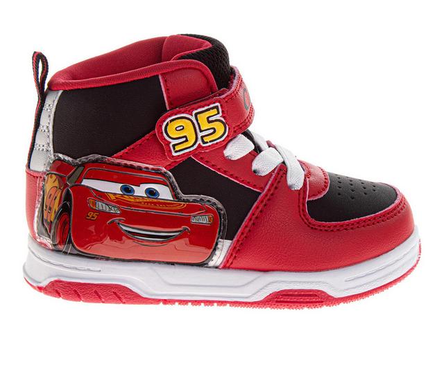 Boys' Disney Toddler & Little Kid Lightning Speed Cars High Top Sneakers in Red color
