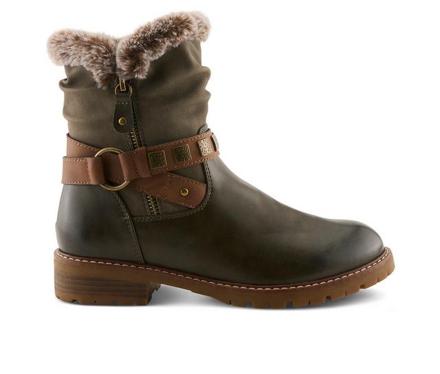 Patrizia Valea Booties in Olive Green color