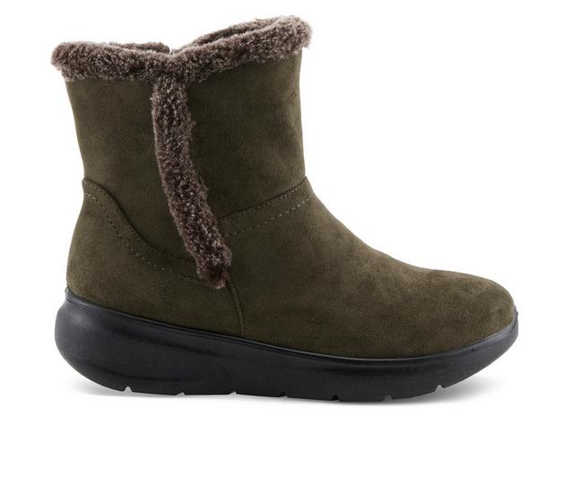 Women's Flexus Daeloriah Winter Boots in Olive Green color
