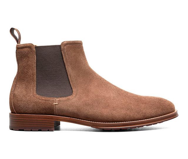 Florsheim Rucci Lug Plain Toe Chelsea Boot Dress Shoes in Brown Suede color