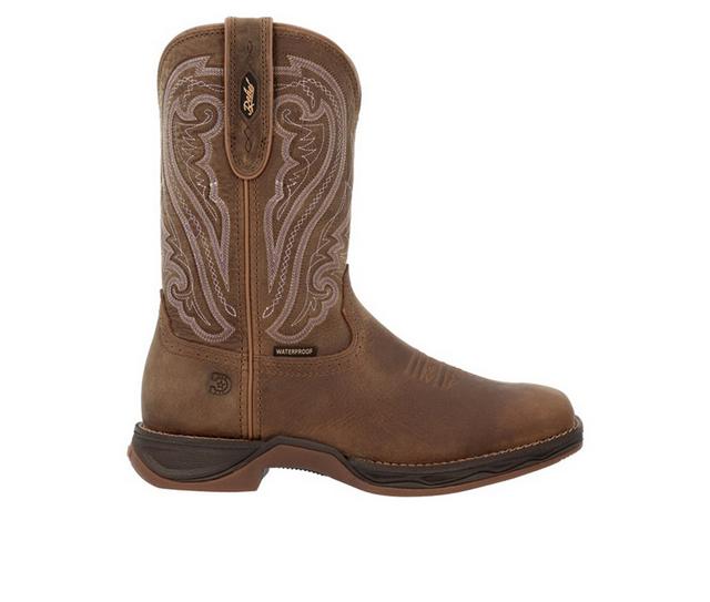 Women's Durango Rebel Ultra Lite Western Work Boots in Filly Brown color