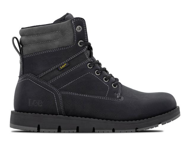 Men's Lee Footwear Montoya Boots in Black/Anthra color