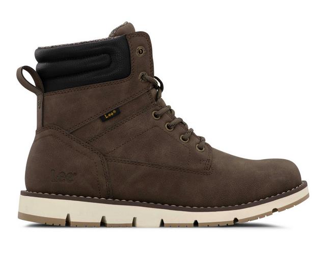 Men's Lee Footwear Montoya Boots in Cocoa/Black color