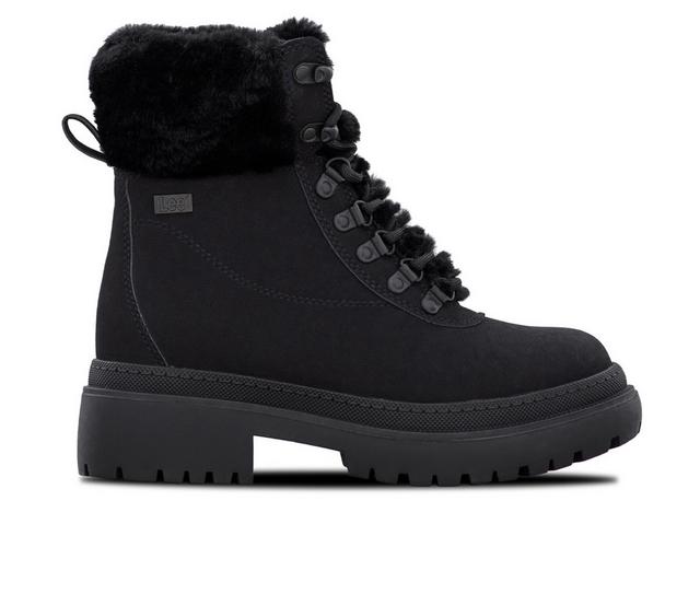 Women's Lee Footwear Maude Winter Boots in Black Mono color