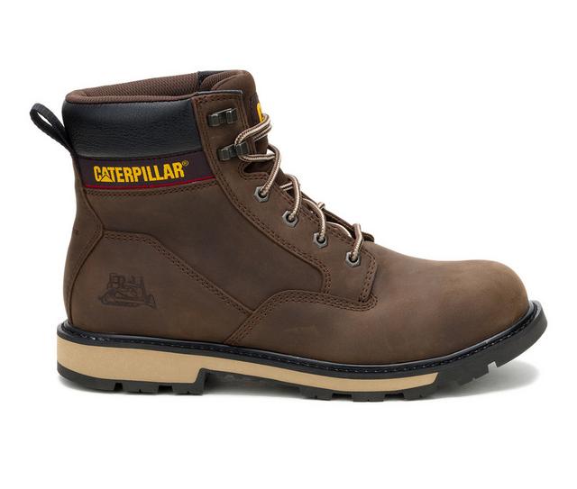 Men's Caterpillar 247 6" Work Boots in Dark Earth color