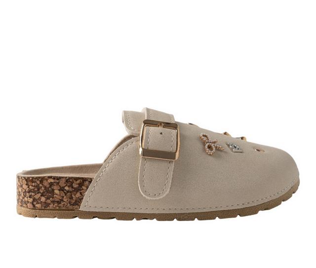 Girls' Bebe Little Kid Lindsay Charm Clogs in Tan color