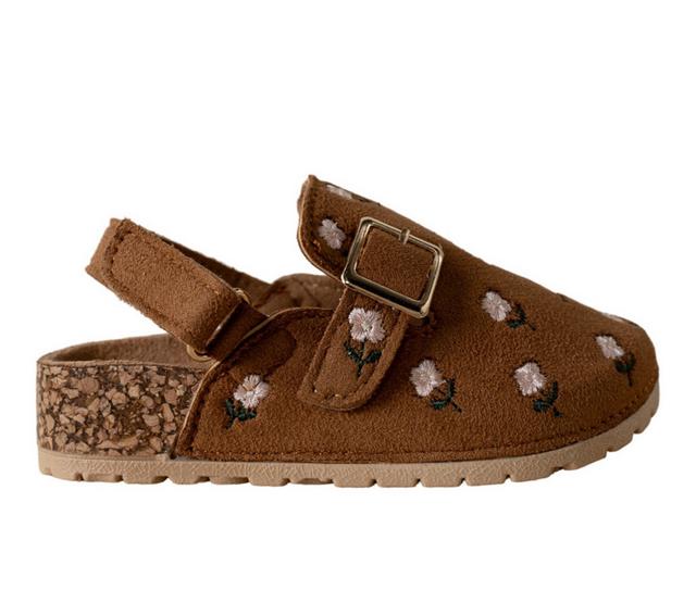 Girls' Bebe Toddler Zinnia Slingback Clogs in Cognac color