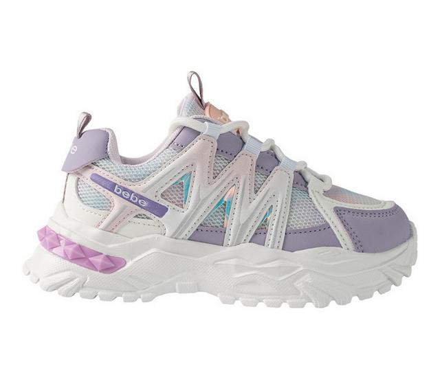 Girls' Bebe Little Kid Aizel Jogger Sneakers in Pastel Multi color