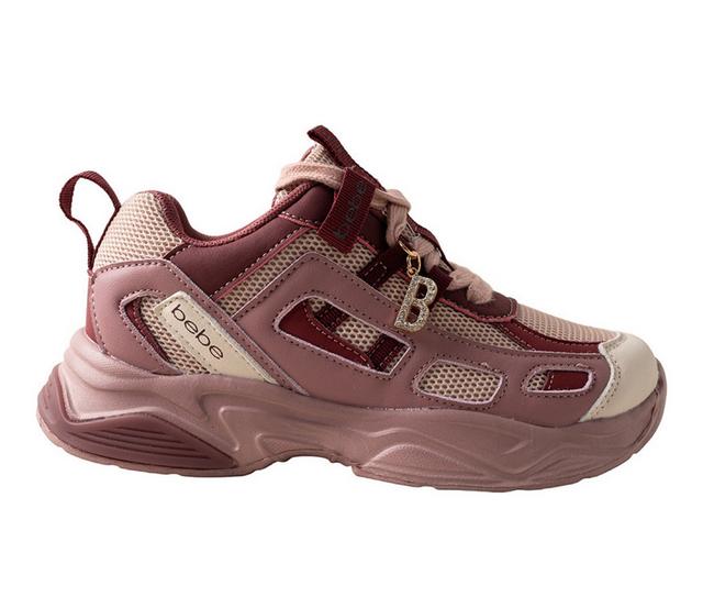 Girls' Bebe Little Kid Sam Chunky Jogger Sneakers in Blush Multi color