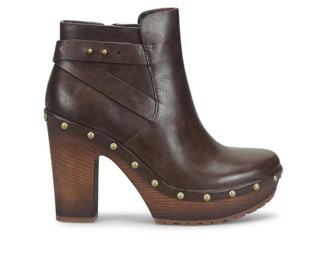 Korks Amalia Booties in Dark Brown color