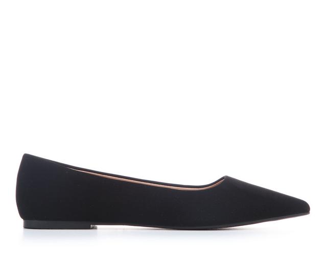 Women's Soda Abbey-S Flats in Black Nubuck color