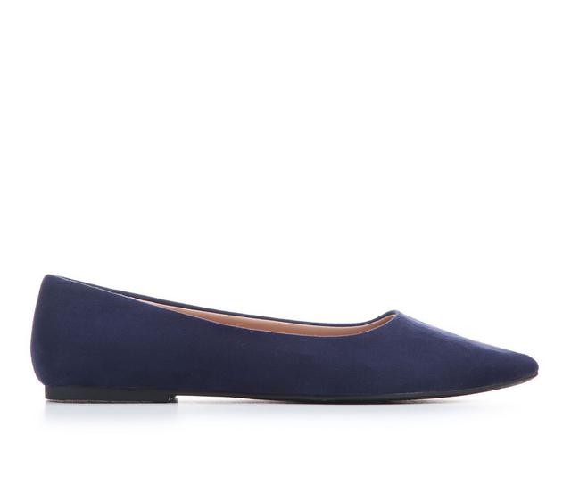 Women's Soda Abbey-S Flats in Navy Micro color