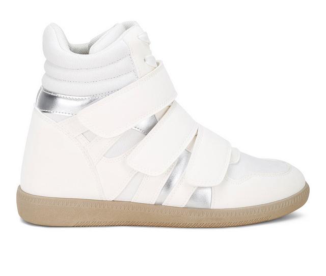 Women's London Rag Cozy High-Top Sneakers in White color