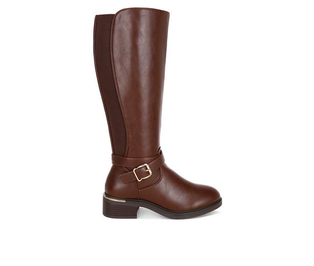 Women's London Rag  Fit Euphemia Knee High Boots in Brown Smooth color