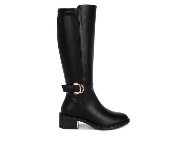 Women's London Rag  Lewang Knee High Boots in Black Smooth color