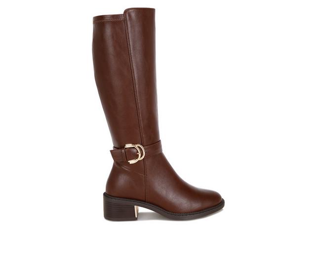 Women's London Rag  Lewang Knee High Boots in Brown Smooth color