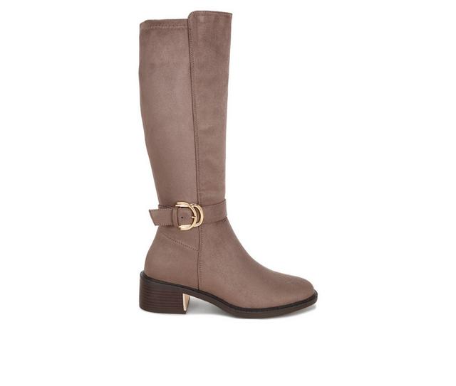 Women's London Rag  Lewang Knee High Boots in Taupe Suede color