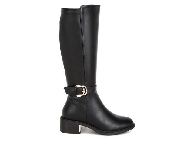 Women's London Rag Toluca Knee High Boots in Black Smooth color