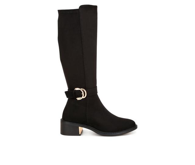 Women's London Rag Toluca Knee High Boots in Black Suede color