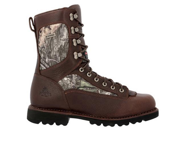 Rocky Forester 10" Lace Up Work Boots in Mossy Oak color