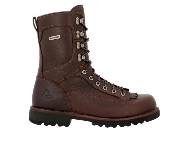 Rocky Forester 10" Lace Up Work Boots in Brown color