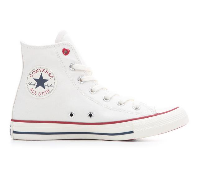 Adults' Converse Chuck Taylor All Star Canvas Hi High-Top Sneakers in White Hearts color