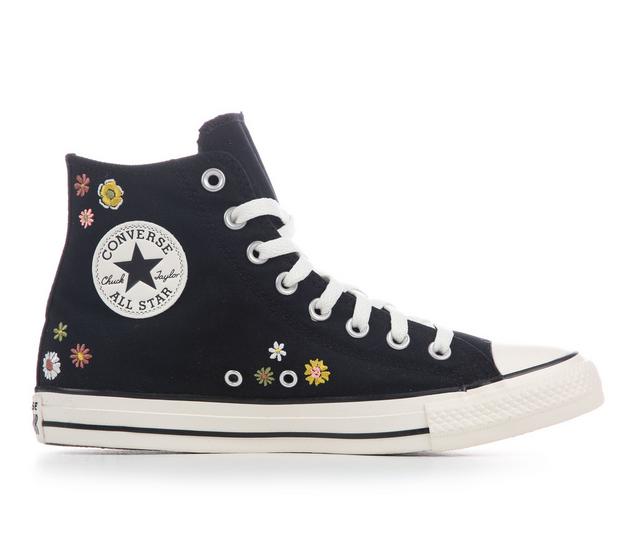 Adults' Converse Chuck Taylor All Star Canvas Hi Sneakers in Blk/Embroidery color