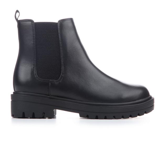 Women's Soda Paden-S Booties in Black PU color