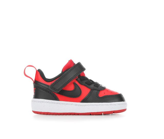 Boys' Nike Infant & Toddler Court Borough Low Recraft Sneakers in UnivRed/Blk/Wht color