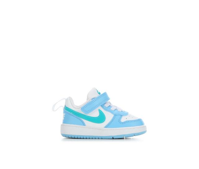 Boys' Nike Infant & Toddler Court Borough Low Recraft Sneakers in Wht/Energy Blue color