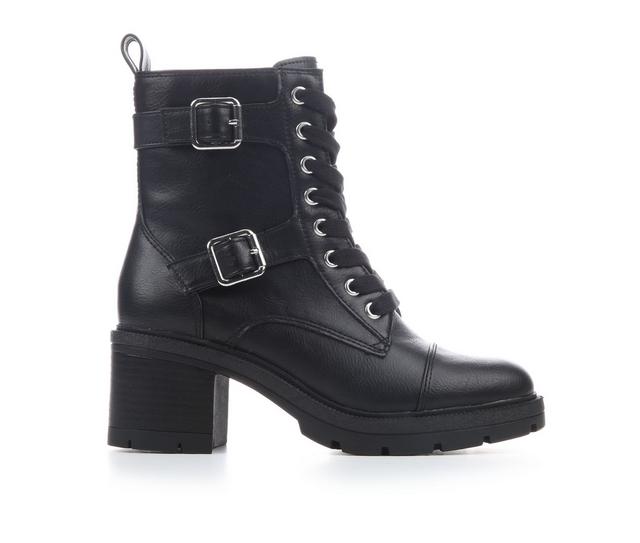 Women's Sugar Loinaz Combat Boots in Black color