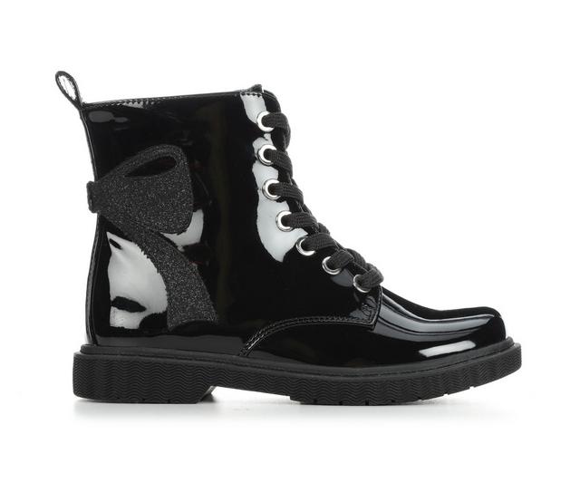 Girls' Rachel Shoes Little Kid & Big Kid Roxie Lace-up Boots in Black Patent color