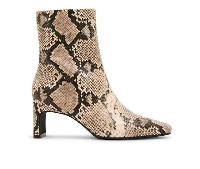 Women's Madden Girl Art Booties in Nat Snake color