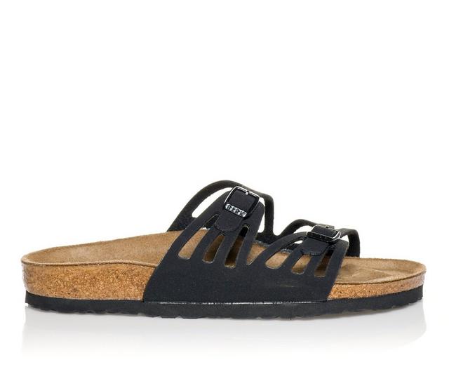 Women's Birkenstock Granada Footbed Sandals in Black color