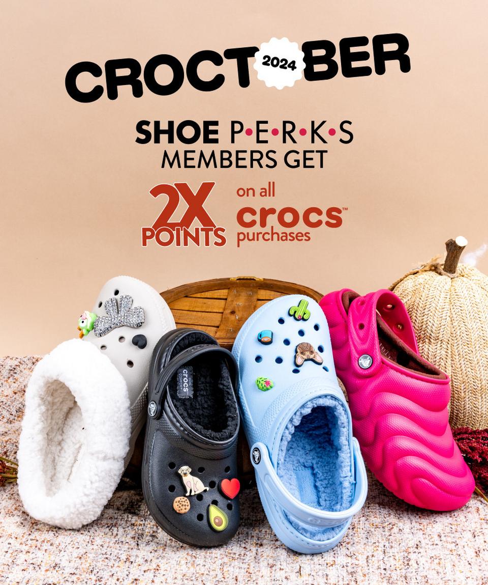 Shop Crocs and Earn 2x points for Shoe Perks Members