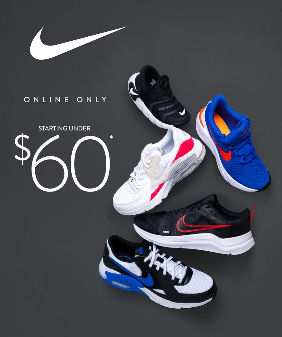 Shop Nike starting under $60 online only