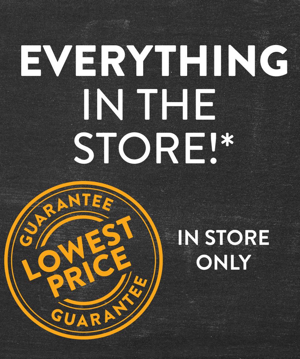 Everything in-store is eligible for the lowest price guarantee at Shoe Station and Shoe Carnival! Find a lower price and we'll match it plus get a free $10 reward!