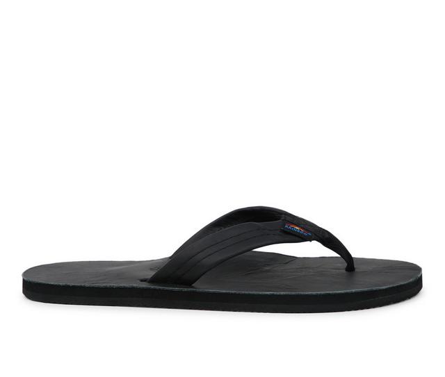 Men's Rainbow Sandals 301 Premium Flip-Flops in BLACK M301ALTS color