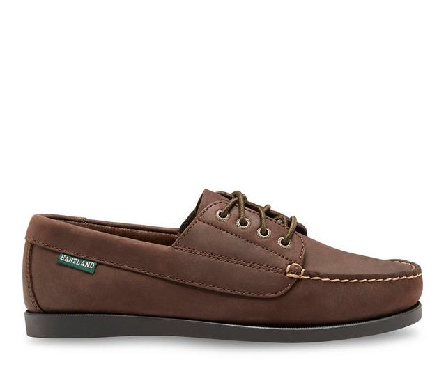 Women's Eastland Falmouth Boat Shoes in Bomber Brown color