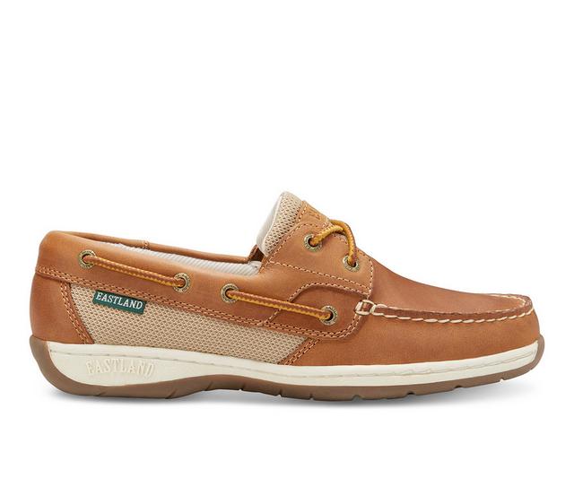 Women's Eastland Solstice Boat Shoes in Peanut color