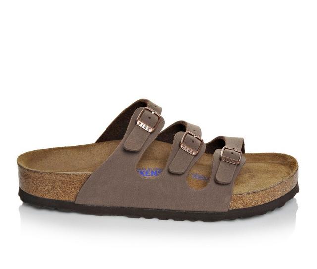 Women's Birkenstock Florida Footbed Sandals in Mocha color