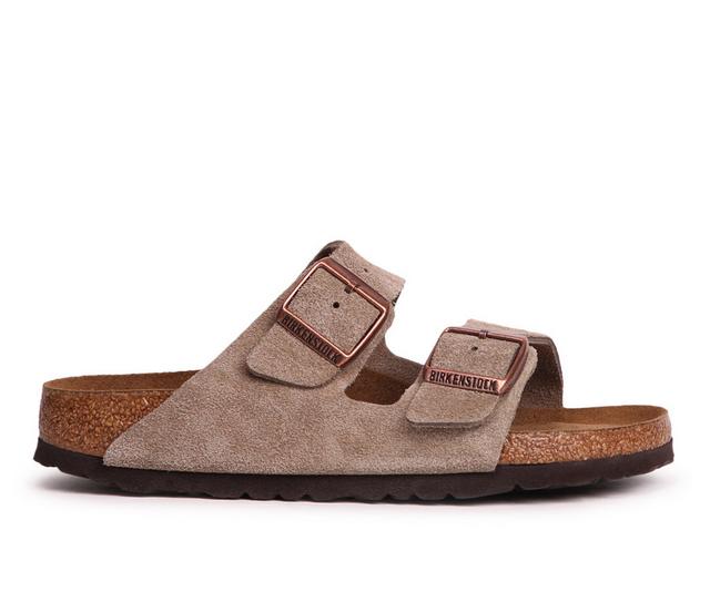 Women's Birkenstock Arizona Footbed Sandals in Taupe color