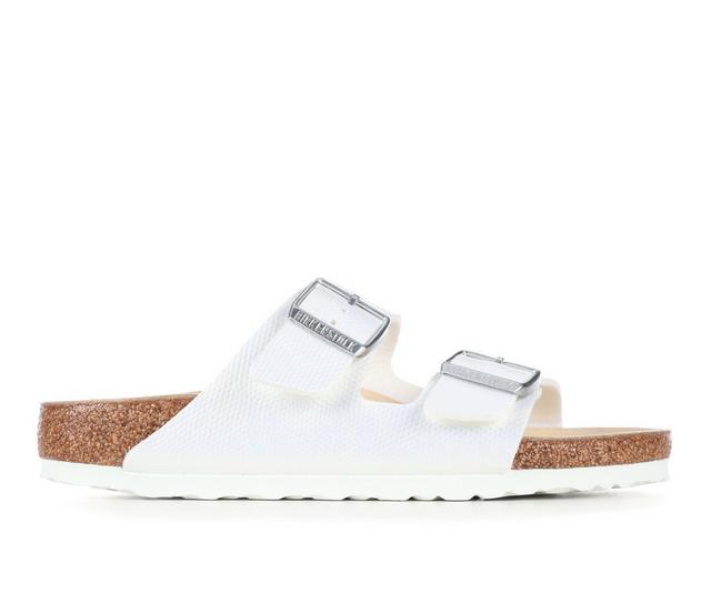 Women's Birkenstock Arizona Footbed Sandals in White Lizard color