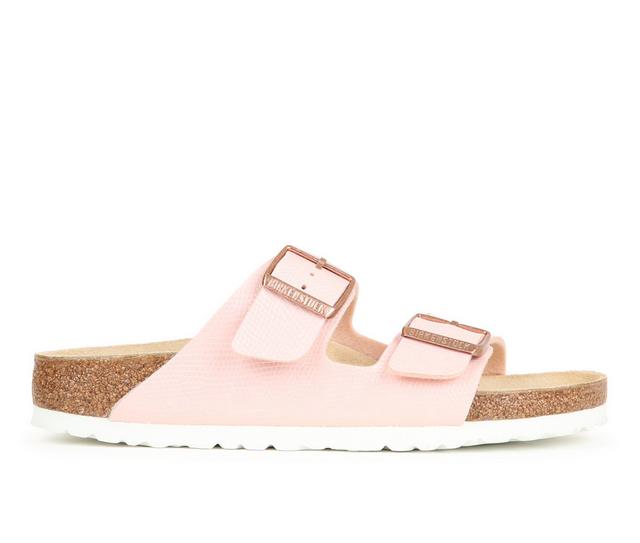 Women's Birkenstock Arizona Footbed Sandals in Light Rose Lzrd color