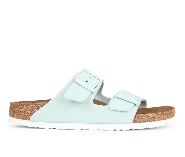 Women's Birkenstock Arizona Footbed Sandals in Surf Green color