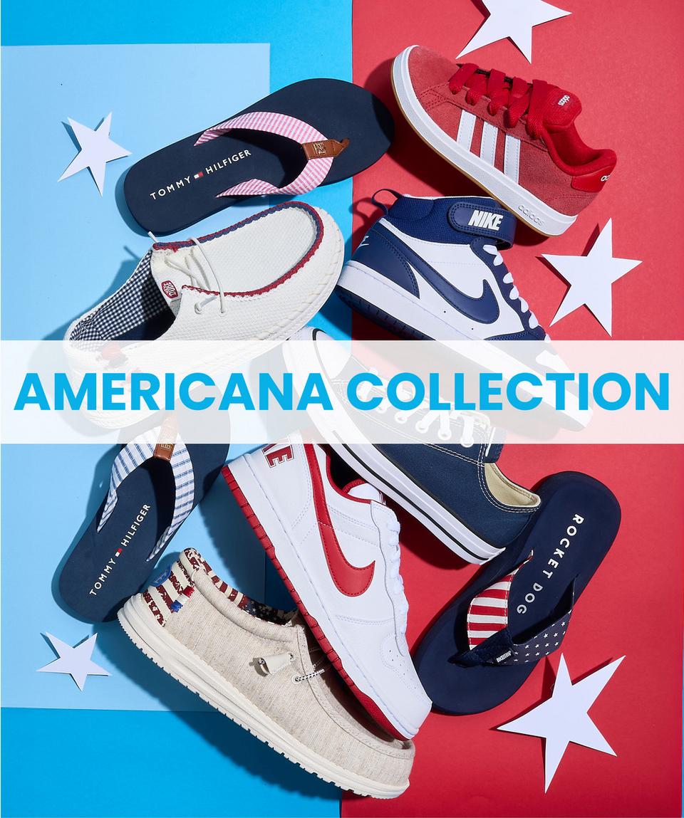 Celebrate with red, white and blue styles from Nike, HEYDUDE and more!