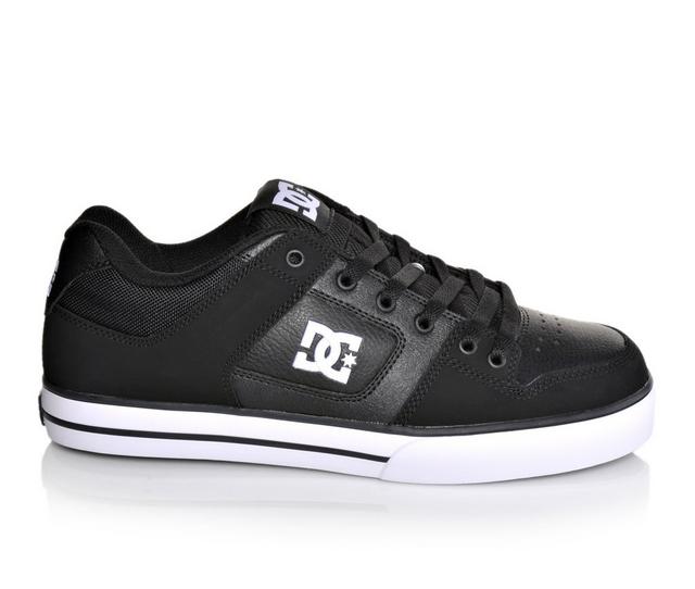 Men's DC Pure Sustainable Skate Shoes in BLK/BLK/WHT color