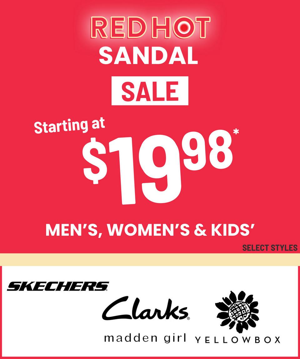 Shop sandals for the family starting at just $19.98!