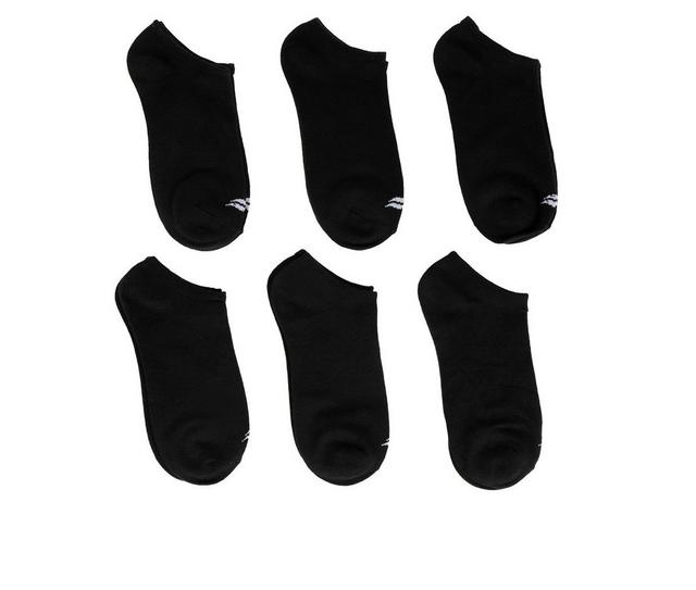 Sof Sole Women's 6 Pair No Show Lite Socks in Black color